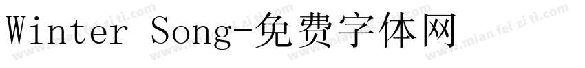 Winter Song字体转换